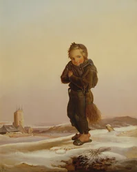 Child Chimney Sweep in Snow, 1876